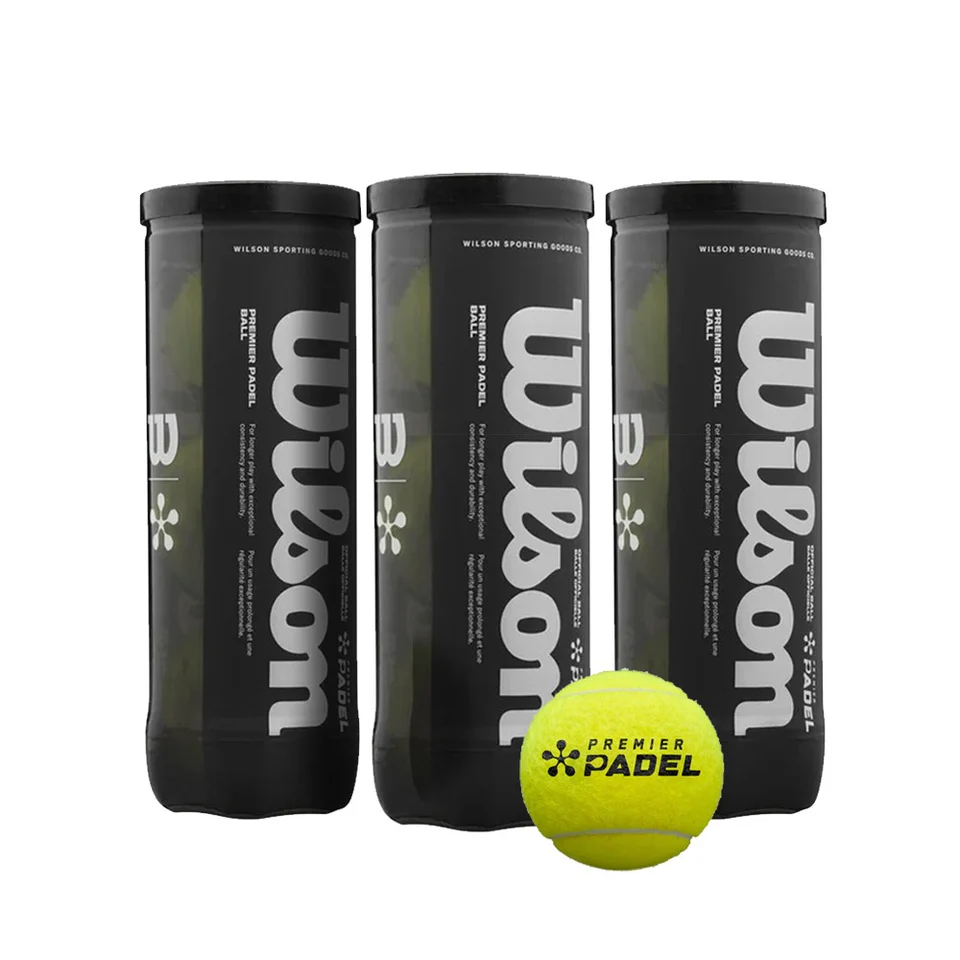 PACK OF 3 TUBES OF 3 WILSON PREMIER PADEL BALLS (9 Balls) 1 PACK OF 3 TUBES OF 3 WILSON PREMIER PADEL BALLS (9 Balls)