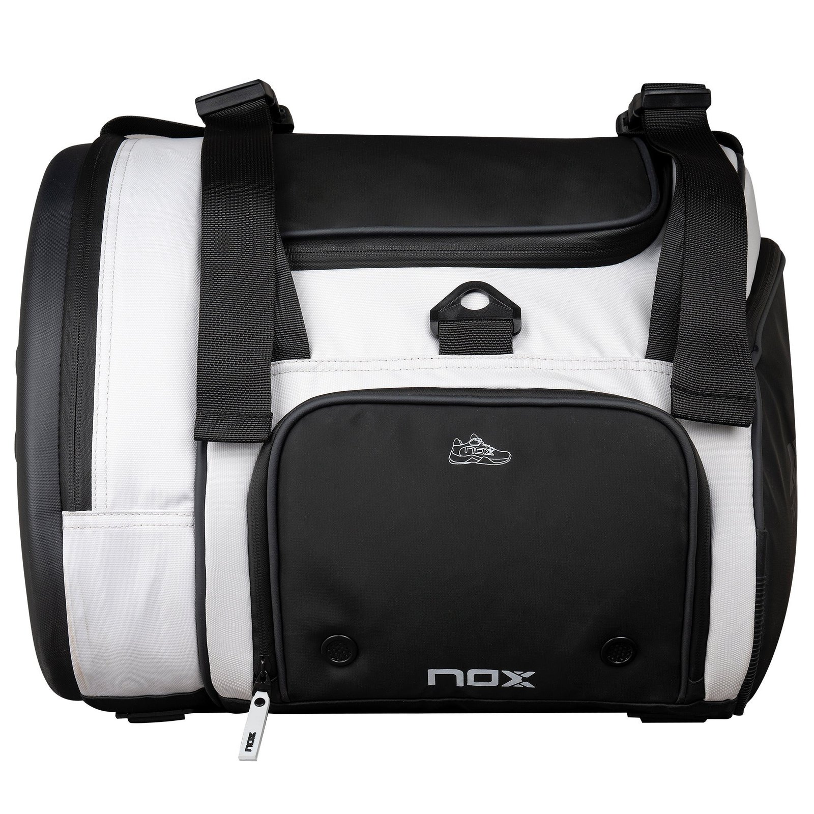 NOX Luxury Master Series Padel Racket Bag (Black / White) 5 NOX Luxury Master Series padel racket bag, black and white, view 5