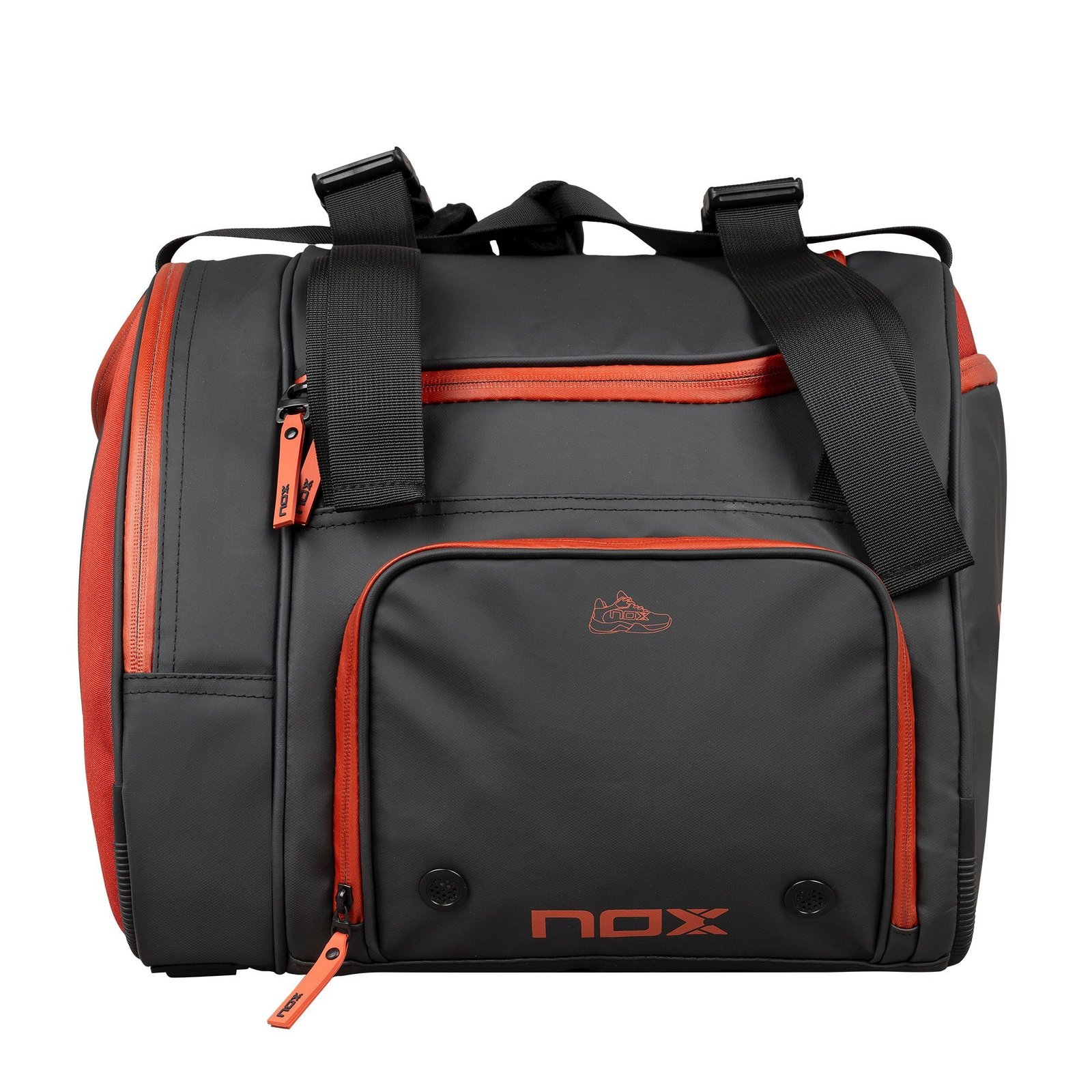 NOX Luxury Open Series Padel Racket Bag (Black / Red) 2 NOX Luxury Open Series Padel Bag Black Red, view 2