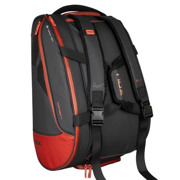 NOX Luxury Open Series Padel Bag Black Red
