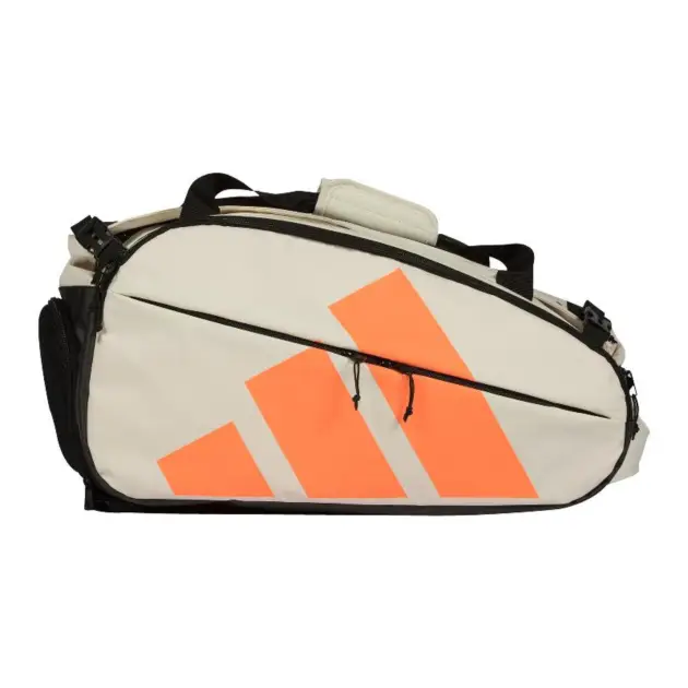 Adidas Multigame 3.5 padel racket bag, white chalk and orange